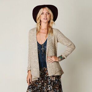 Free People Beached Shell Cardigan in Pumice Heather sz Medium
